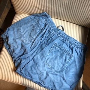 Denim Tie Shorts